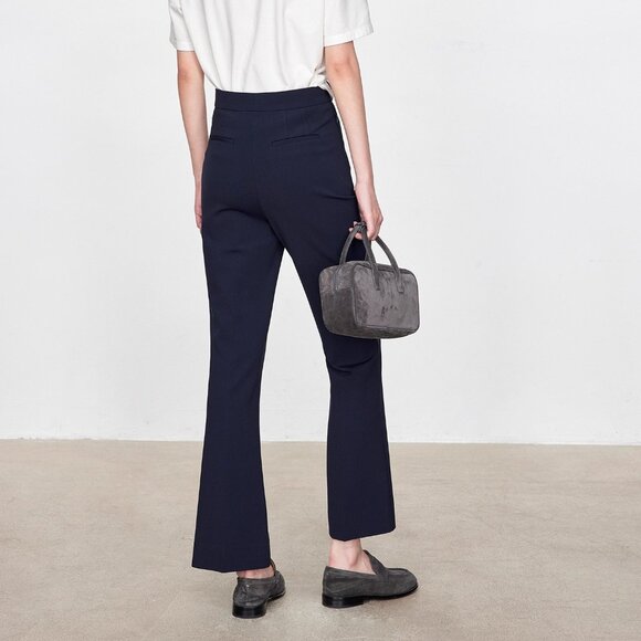 CHICJOC Navy High-Waist Tailored Cropped Pants — in Navy Size 40 - Picture 5 of 16